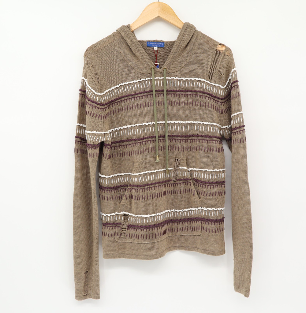 Opening Ceremony NWT Sweater Hoodie First Delivery Embroidered Baja Linen Yarn S